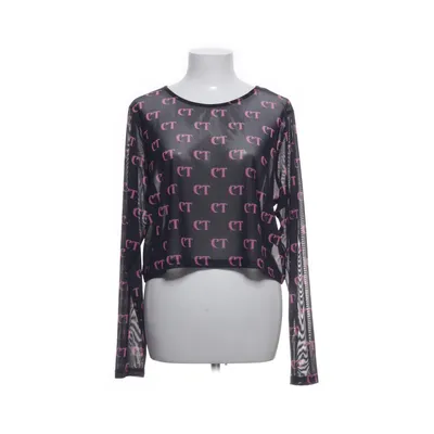 Crop top (Svart, Rosa) från Crooked Tongues Elastan, Polyester