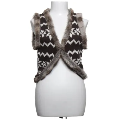 Vest (Brown, White) from Lavand Acrylic, Wool