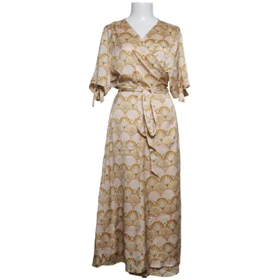 Wickelkleid (Gelb, Pink) von Never Fully Dressed Polyester