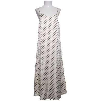 Maxi dress (White, Brown) from Mango Polyester