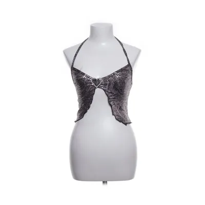 Halterneck top (Pink, Sort, Sølv) fra AsYou Elastan, Metallfiber, Nylon