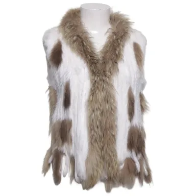 Outer vest (White, Brown) from Hollies Stockholm