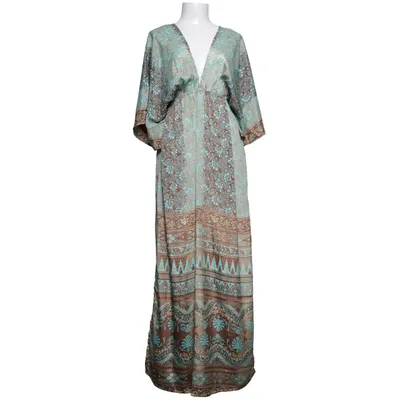 Kaftan (Turquoise, Brown, Multicolored) from The Ashram Closet Silk