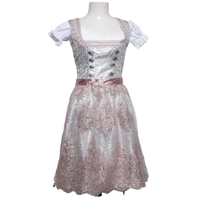 Dirndl (Gray, Pink, Multicolored) from Lifos Cotton, Polyester