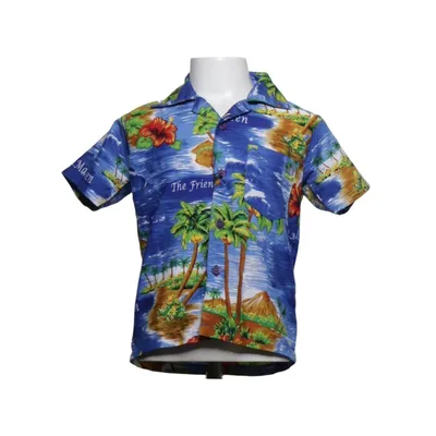 Kortärmad skjorta (Blå, Flerfärgad) från Rima Polyester
