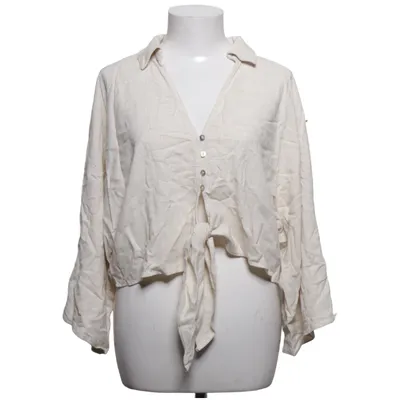 Bluse (Beige) fra Zara Linned, Viscose