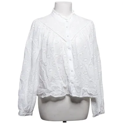 Blouse (White) from Zara Cotton