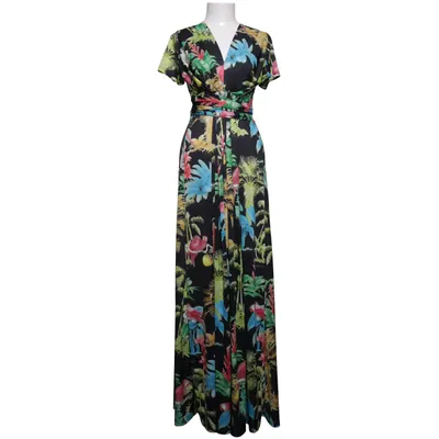 Maxi dress (Black, Multicolored) from Camilla Thulin Elastane, Polyester