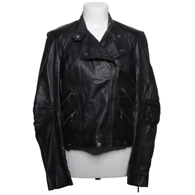 Bikerjacka (Svart) från Hollies Bomull, Polyester