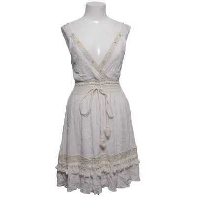 Robe (Blanc, Beige) de Azaka Coton, Fibre métallique