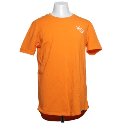 T-shirt (Oranje, Wit, Zwart) van Vanquish Fitness Katoen, Elastaan
