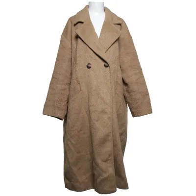 Coat (Brown) from Saint Tropez Polyester, Wool
