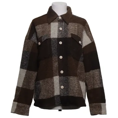 Skjortejakke (Brun, Grå, Hvid) fra Anine Bing Akryl, Polyester, Uld