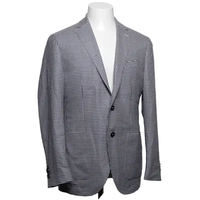 Blazer (Blauw, Wit) van Boggi Milano Viscose, Wol