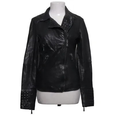 Veste de motard (Noir) de One Green Elephant Coton, Cuir, Polyester