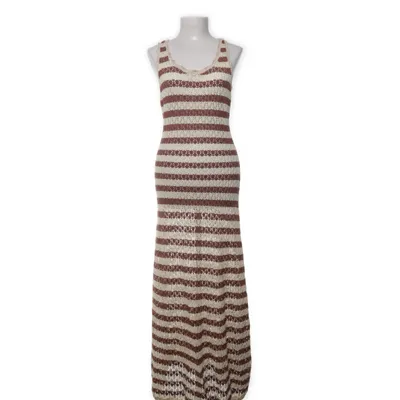 Maxi jurk (Bruin, Wit) van Mango Katoen, Polyester, Viscose