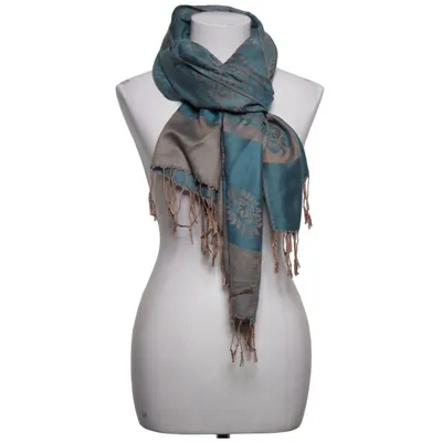 Halsduk (Blå, Grå) från Pashmina Kashmir