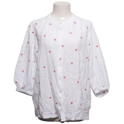 Blouse (White, Pink) from Gina Cotton