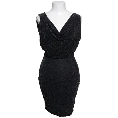 Cocktailklänning (Svart, Silverfärgad) från Boohoo Night Elastan, Metallfiber, Polyester