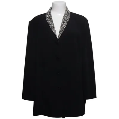 Blazer (Zwart, Wit) van Hermann Lange Acetaat, Metallvezel, Polyamide, Viscose