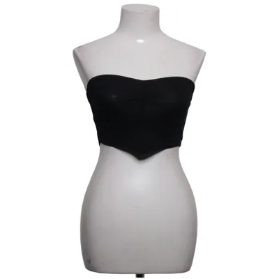 Tube top (Black) from Miss Selfridge Cotton, Elastane