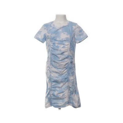 Jurk (Wit, Blauw) van Lindex Kids Katoen, Elastaan