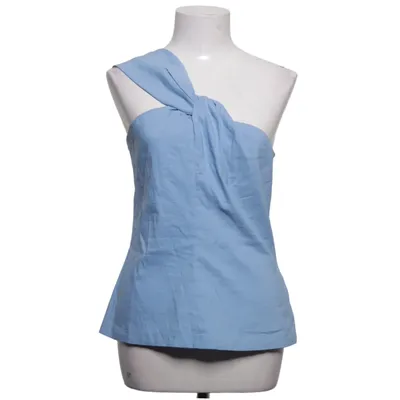 Top (Blauw) van Zara Katoen, Elastaan, Linnen, Polyamide