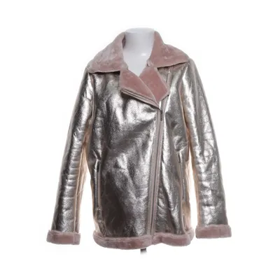 Shearling jacket (Pink, Silver) from Boohoo