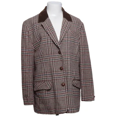 Blazer (Brown, Multicolored) from Cappuccini by Desam Acrylic, Polyester, Wool