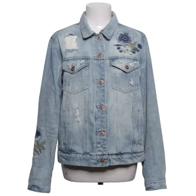 Denimjakke (Blå, Flerfarvet) fra Forever 21 Bomuld