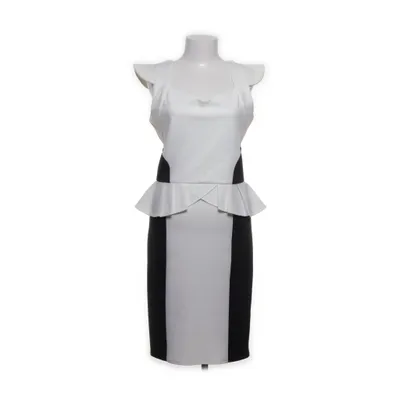 Jurk (Zwart, Wit) van KDK London Elastaan, Polyester
