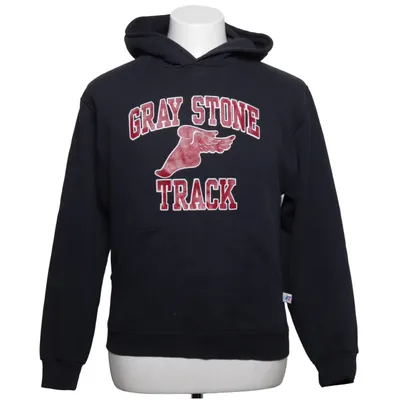 Huvtröja (Svart, Röd) från Russell Athletic Bomull, Polyester