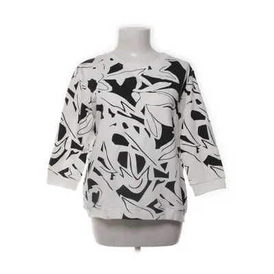 Sweatshirt (White, Black) from Megi Collection Cotton, Elastane