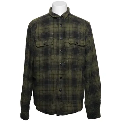 Flannel skjorte (Grøn, Sort, Grå) fra Sierra Økologisk bomuld