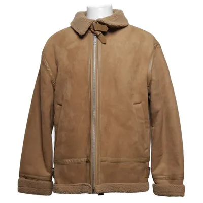 Shearlingjakke (Beige) fra H&M Man Elastan, Polyester