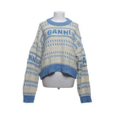 Tröja (Beige, Blå) från Ganni Ekologisk bomull, Ull