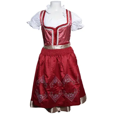 Dirndl (Rød, Hvid) fra L.B.C. Polyester