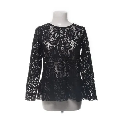 Peplum top (Zwart) van Envii Katoen, Nylon