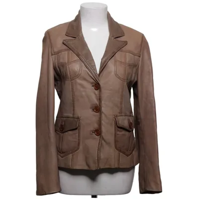 Leren blazer (Bruin) van Saki Collection Leer