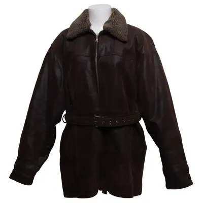 Läderkappa (Brun) från Altan Skinn, Polyester