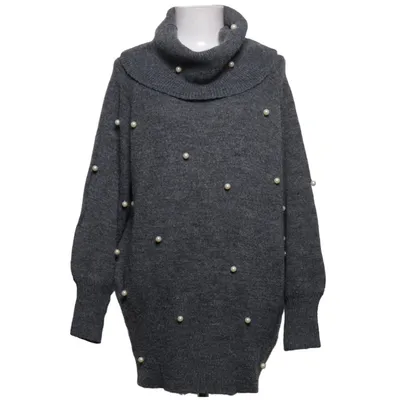 Polotröja (Grå) från Monique Akryl, Polyester, Ull