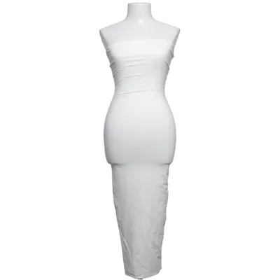 Maxi jurk (Wit) van Polly Katoen, Polyester