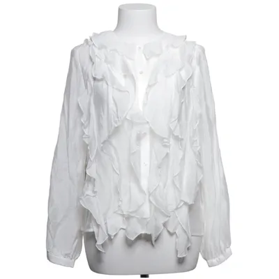 Blouse (White) from Zara Lyocell, Polyamide