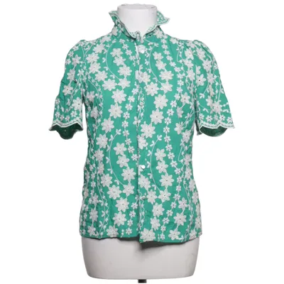 Chemise à manches courtes (Vert, Blanc) de Sézane Coton, Polyester