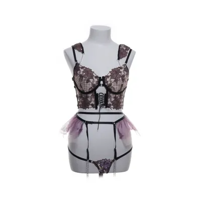 Ondergoed set (rock, emo, sexy, goth, y2k, tiktok, metal, sleep, pyjama, lingerie, trending) Polyester
