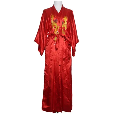 Kimono (Red, Multicolored) from Golden Dragon Silk