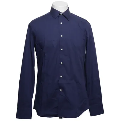 Shirt (Blauw) van Nils Sundström Katoen, Elastaan