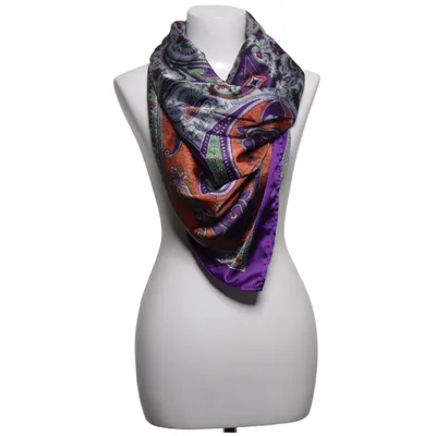 Shawl (Purple, Orange, Green) from Rosebud