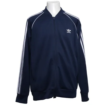 Træningsjakke (Blå, Hvid) fra Adidas Originals Bomuld, Polyester