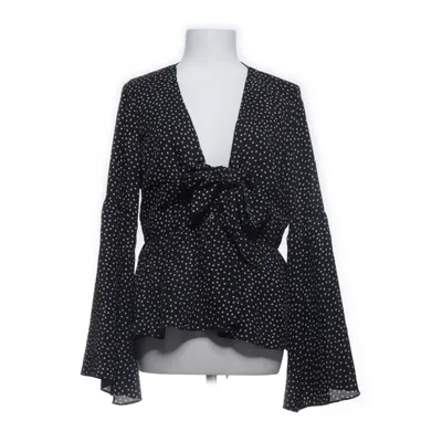 Wikkelblouse (Zwart, Wit) van Loavies Polyester